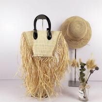 Bolsa Tote Transversal com Franjas - Mochila de Grande Capacidade