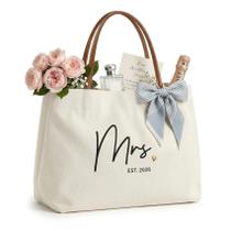 Bolsa Tote Ugiftcorner Noiva Bordada em Canvas 51x30x15 cm Bolsa Tote Ugiftcorner Noiva Bordada em Canvas 51x30x15 cm