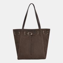 Bolsa Tote Via Marte Grande Marrom