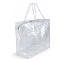 Bolsa Transparente Jumbo Grande PVC Resistente Alça Grande Para Presídio CDP Eventos Praia Viagem