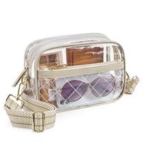 Bolsa transparente Missnine acolchoada em PVC Crossbody Stadium aprovada