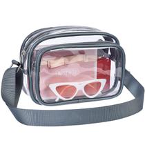 Bolsa transparente Paxiland Clear Purse Stadium aprovada pelo estádio - cinza