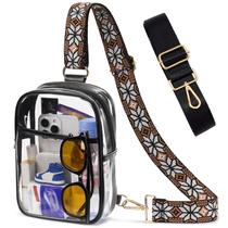 Bolsa transparente QOECI Stadium Events TPU preto transparente Bolsa transparente QOECI Stadium Events TPU preto transparente