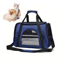 Bolsa Transporte Cachorro Gato Cao Pet Faixa Refletiva Pequeno Porte Animal de Estimaçao Aviao Onibus Carro Passeio Caminhada