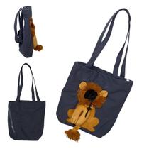 Bolsa Transporte Cachorro Gato Pet Animal Estampa Leao Estimacao Passeio Diversao Ombro Viagem Caminhada