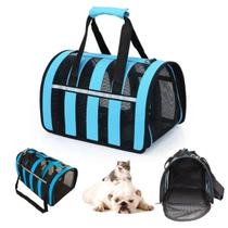 Bolsa Transporte Cao Gato Cachorro Pet Faixa Refletiva Pequeno Porte Animal de Estimaçao Viagem Carro Aviao Segurança Passeio Lazer