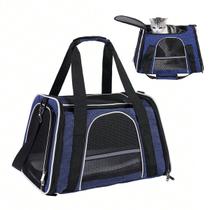 Bolsa Transporte Gato Cachorro Cao Pet Animal de Estimaçao Faixa Refletiva Pequeno Porte Passeio Lazer Viagem Onibus Aviao Carro