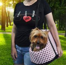 Bolsa transporte passeio com trava para pet cães e gatos - Filó modas
