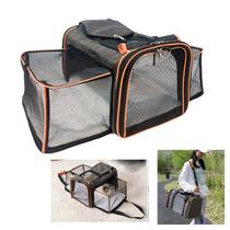 Bolsa Transporte Pet Cao Gato Cachorro Pequeno Porte Animal de Estimaçao Seguro Expansivel Confortavel Resistente Carro Aviao Onibus Passeio Viagem