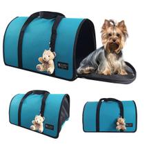 Bolsa Transporte Pet Luxo Cães E Gatos Avião Preto rf04-2