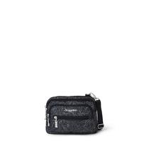 Bolsa transversal Baggallini com zíper triplo Midnight Blossom