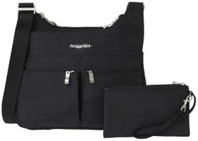 Bolsa Transversal Baggallini Cross Over Preta Zebra