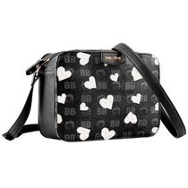 Bolsa Transversal Betty Boop Preta Coração Branco - Semax