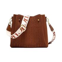 Bolsa Transversal Casual Feminina Com Design De Cordão E Letras Elegantes Da Marca