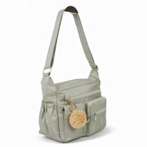 Bolsa Transversal Chaveiro Casual Dia a Dia Leve Feminina Metalizada Vários Bolsos em Zíper Bolsa Transversal Chaveiro Casual Dia a Dia Leve Feminina Metalizada Vários Bolsos em Zíper
