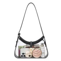 Bolsa Transversal CLUCI Crescent em material vegano Transparente 27x7x17 cm Bolsa Transversal CLUCI Crescent em material vegano Transparente 27x7x17 cm