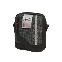 Bolsa Transversal Coca Cola Explorer Preta com Cinza