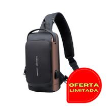 Bolsa Transversal Crossbody com Cadeado e Saída USB Bolsa Transversal Crossbody com Cadeado e Saída USB