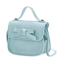 Bolsa Transversal De Couro Com Laço Para Meninas, Estilo Doce E Moderno, Bolsa De Ombro Para Moedas,