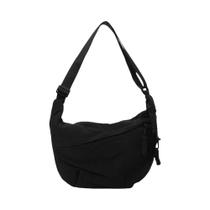 Bolsa Transversal De Lona De Grande Capacidade Em Cor Sólida, Moda Coreana, Bolsa Esportiva Hobo Bolsa Transversal De Lona De Grande Capacidade Em Cor Sólida, Moda Coreana, Bolsa Esportiva Hobo