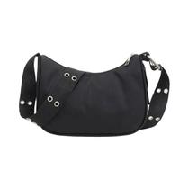 Bolsa Transversal De Nylon Impermeável Preta Para Mulheres, Bolsa Casual Para Meninas, Bolsa De