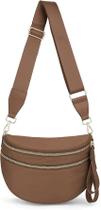 Bolsa transversal de nylon para mulheres, cor sólida, espaçosa