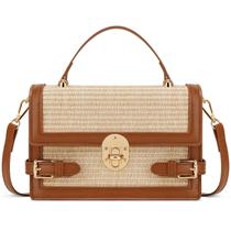 Bolsa Transversal de Palha KKXIU Marrom 22x7x14 cm Bolsa Transversal de Palha KKXIU Marrom 22x7x14 cm