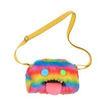 Bolsa Transversal De Pelúcia Monstro De Dentes Feios Com Cabeça Grande, Mochila Fuggler Original