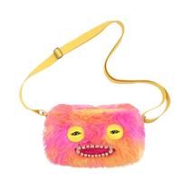 Bolsa Transversal De Pelúcia Monstro De Dentes Feios Com Cabeça Grande, Mochila Fuggler Original