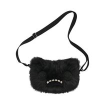 Bolsa Transversal De Pelúcia Monstro De Dentes Feios Com Cabeça Grande, Mochila Fuggler Original