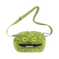 Bolsa Transversal De Pelúcia Monstro De Dentes Feios Com Cabeça Grande, Mochila Fuggler Original