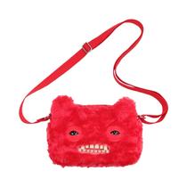 Bolsa Transversal De Pelúcia Monstro De Dentes Feios Com Cabeça Grande, Mochila Fuggler Original