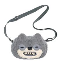 Bolsa Transversal De Pelúcia Monstro De Dentes Feios Com Cabeça Grande, Mochila Fuggler Original