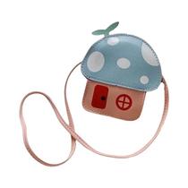 Bolsa Transversal De PU Em Forma De Casa De Cogumelo Para Meninas, Estilo Coreano, Mini Carteira,