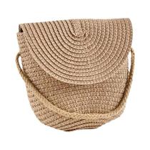Bolsa Transversal De Verão Para Meninas, Linda Bolsa De Palha Trançada, Carteira De Ombro Fashion