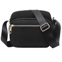Bolsa transversal DIHKLCIO de nylon impermeável preta