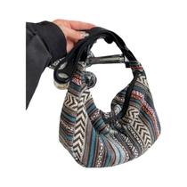 Bolsa Transversal Dobrável Estilo Tribal Com Padrão Listrado Tema Bandeira Lavável À Mão Com Borda Bolsa Transversal Dobrável Estilo Tribal Com Padrão Listrado Tema Bandeira Lavável À Mão Com Borda