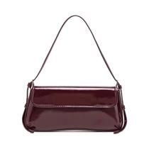 Bolsa Transversal Elegante Para Mulheres Em Vermelho Vinho, Versátil, Pequena, De Cor Sólida, Tipo Bolsa Transversal Elegante Para Mulheres Em Vermelho Vinho, Versátil, Pequena, De Cor Sólida, Tipo