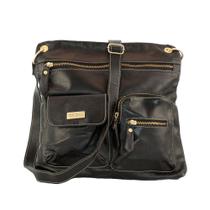 Bolsa Transversal em Couro Preta - Betania Couros