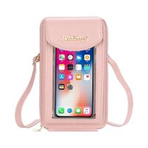 Bolsa Transversal Estilo Coreano Com Tela Sensível Ao Toque, Carteira Longa Multifuncional Com