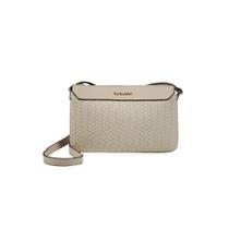 Bolsa Transversal Feminina 3 Divisões New Tressê Bege Bolsa Transversal Feminina 3 Divisões New Tressê Bege