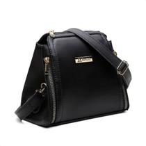 Bolsa Transversal Feminina Básica Lisa Zíper Casual Moderna