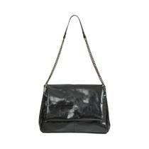Bolsa Transversal Feminina Clássica De Couro PU Com Corrente, Cor Sólida, Estilo Carteiro Da Moda Bolsa Transversal Feminina Clássica De Couro PU Com Corrente, Cor Sólida, Estilo Carteiro Da Moda
