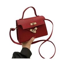 Bolsa Transversal Feminina Com Fecho De Trava E Estampa Em Relevo, Estilo Novo E Moderno