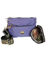Bolsa transversal feminina com vários bolsos externos