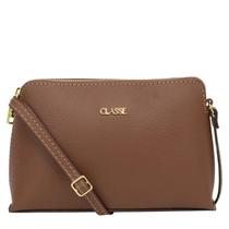 Bolsa Transversal Feminina Couro Legítimo Classe Couro Compacta, Prática 2136