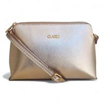 Bolsa Transversal Feminina Couro Legítimo Classe Couro Compacta, Prática 2136