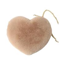 Bolsa Transversal Feminina Em Forma De Coração De Pelúcia Sintética Macia Com Corrente Bolsa Transversal Feminina Em Forma De Coração De Pelúcia Sintética Macia Com Corrente