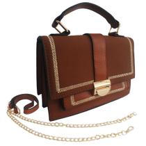 Bolsa Transversal Feminina em PU Fuseco Ref.91015