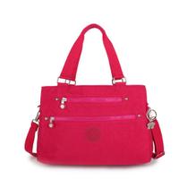 Bolsa Transversal Feminina Juvenil Casual Com Chaveiro Pink